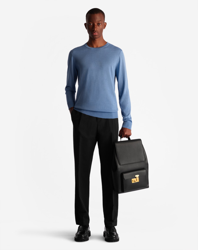 DUNHILL 18GG MERINO CREW NECK JUMPERS Man r