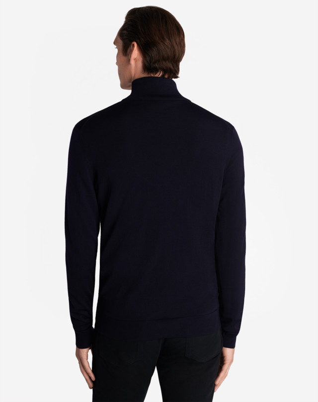 DUNHILL 18GG MERINO ZIP THROUGH JUMPERS Man e