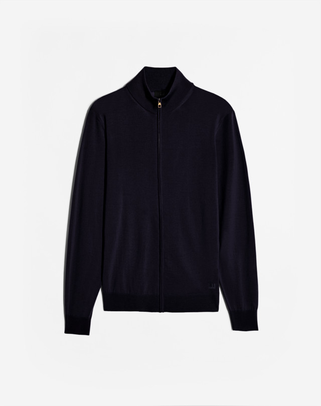 DUNHILL 메리노 울 지퍼 스웨터 KNITTED ZIP THROUGH 남성 f
