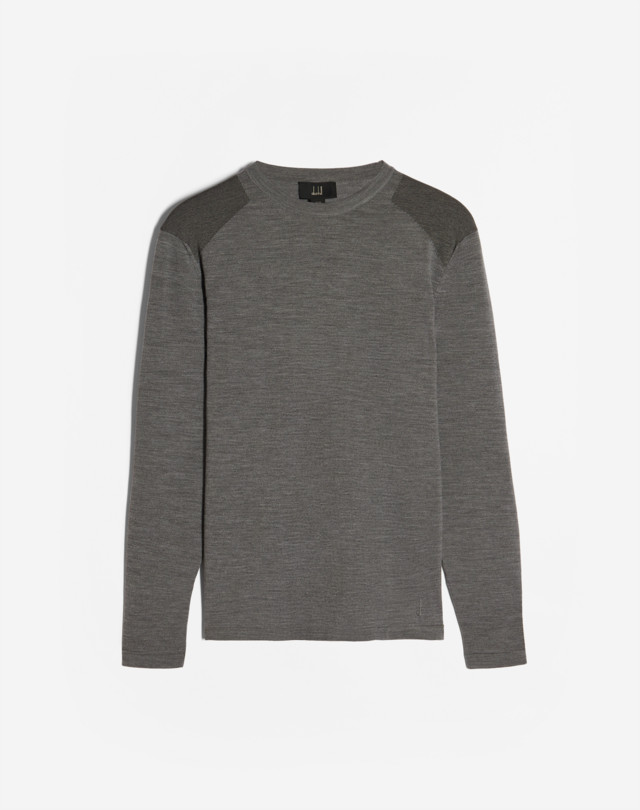 DUNHILL MILITARY MERINO SILK JUMPER JUMPERS Man f