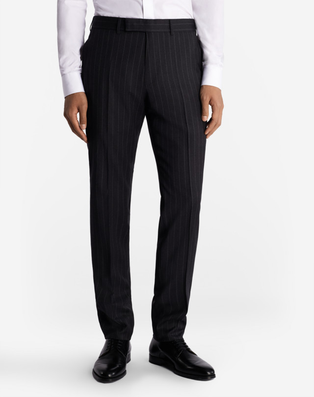 DUNHILL WOOL CHALKSTRIPE MAYFAIR TROUSERS FORMAL TROUSERS Man d