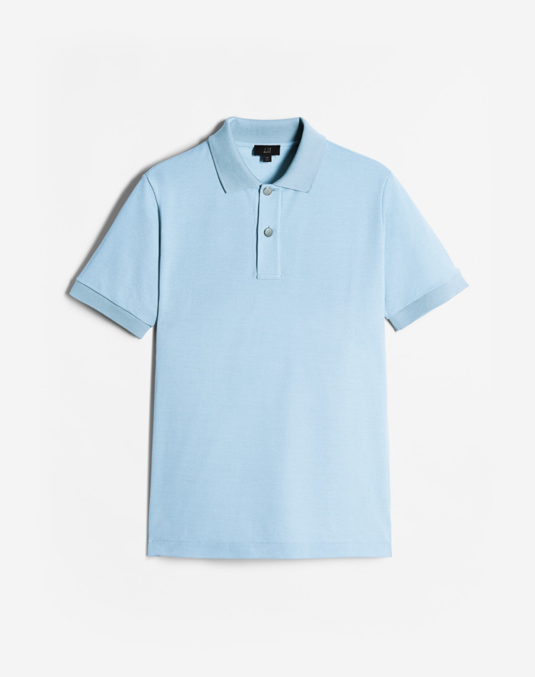 DUNHILL POLOS Man D Button Silk Pique Polo f