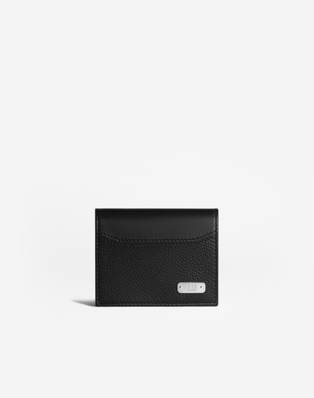 Black leather rectangular coin purse