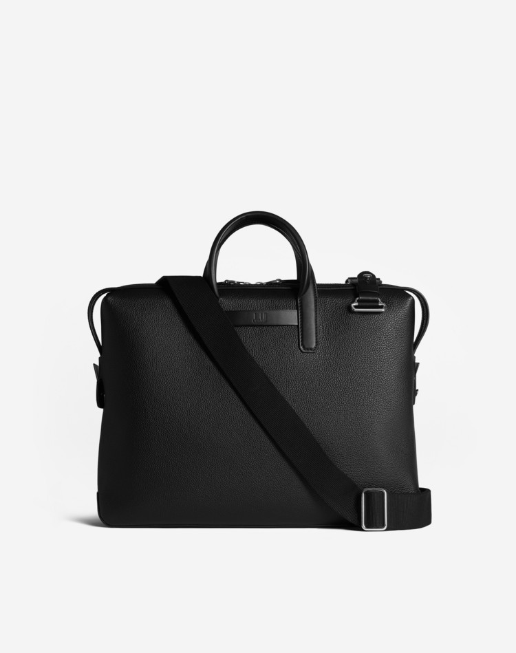 Dunhill Black Nubuck Leather Zip Briefcase Bag Dunhill TLC | lupon.gov.ph