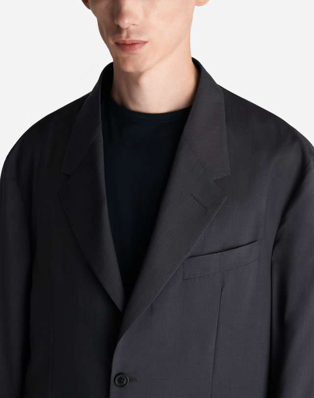 DUNHILL TECHNICAL WOOL SILK PERFORMANCE SINGLE BREASTED NOTCH JACKET BLAZERS Man a