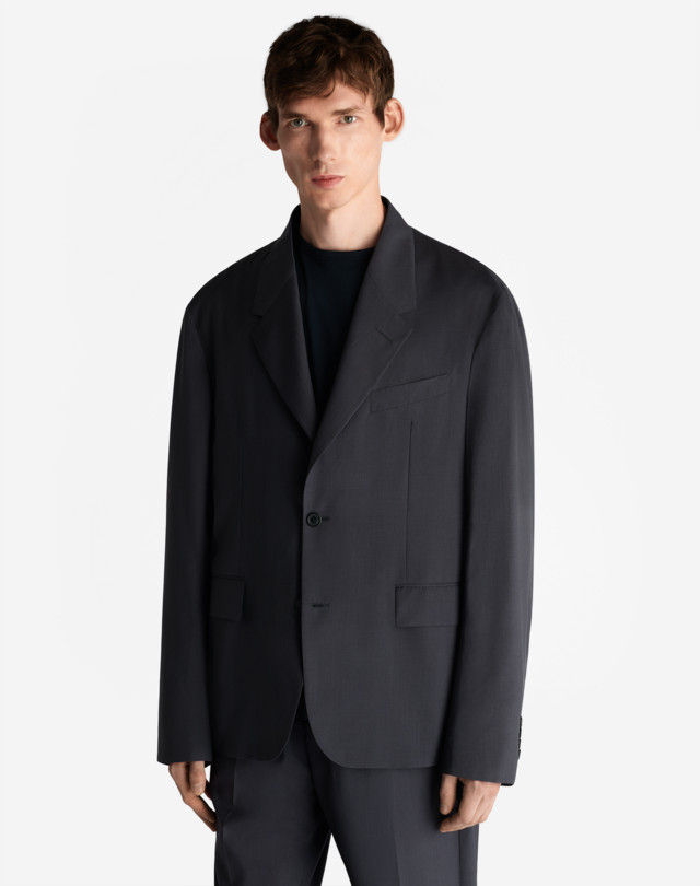 DUNHILL TECHNICAL WOOL SILK PERFORMANCE SINGLE BREASTED NOTCH JACKET BLAZERS Man d