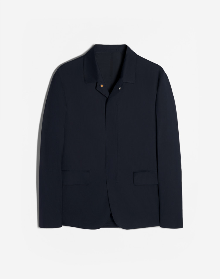 Technical Wool Silk Single Breasted Zip Snaps Jacket DUNHILL BLAZER Man Technical Wool Silk Single Breasted Zip Snaps Jacket f