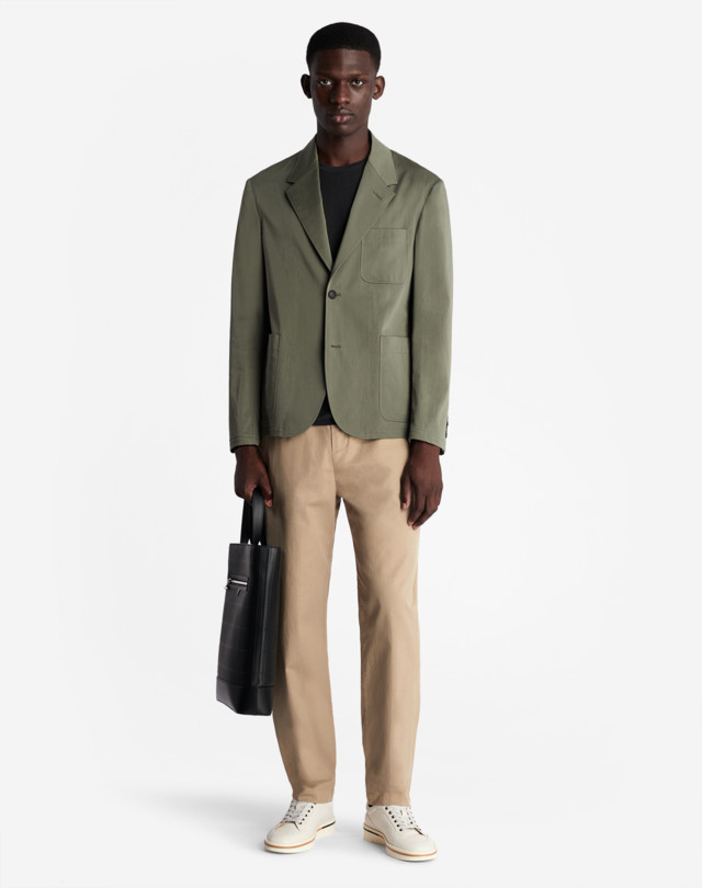 DUNHILL COTTON SILK SHELL JACKET BLAZERS Man r