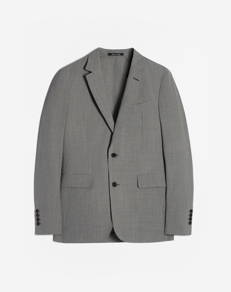 DUNHILL BLAZER Man Travel Wool Seersucker Jacket f
