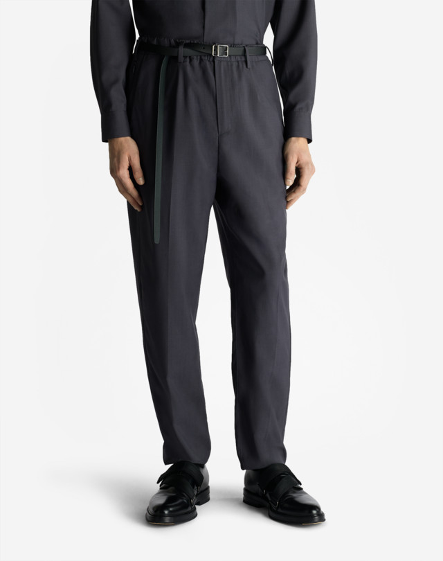 DUNHILL TECHNICAL WOOL SILK SPORTS PANT FORMAL TROUSERS Man d