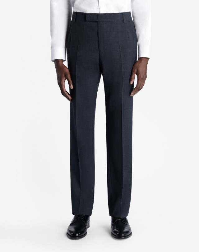 DUNHILL WOOL SILK HOUNDSTOOTH BELGRAVIA TROUSERS FORMAL TROUSERS Man d