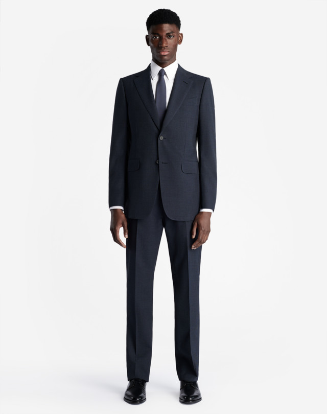 DUNHILL WOOL SILK HOUNDSTOOTH BELGRAVIA TROUSERS FORMAL TROUSERS Man r
