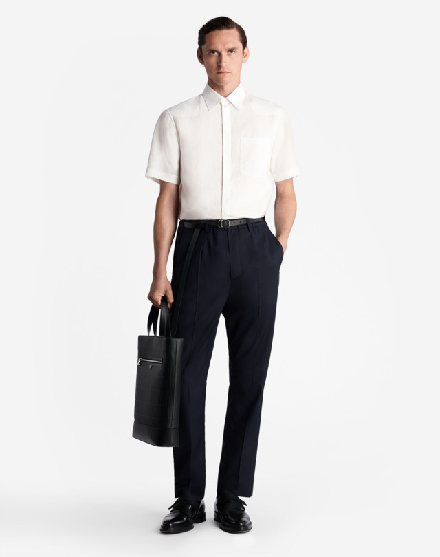 DUNHILL UTILITY SHORT SLEEVE SHIRT SHORT SLEEVE CASUAL SHIRTS Man r