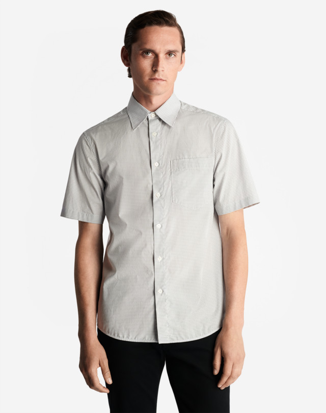 DUNHILL GINGHAM SHORT SLEEVE SHIRT SHORT SLEEVE CASUAL SHIRTS Man d