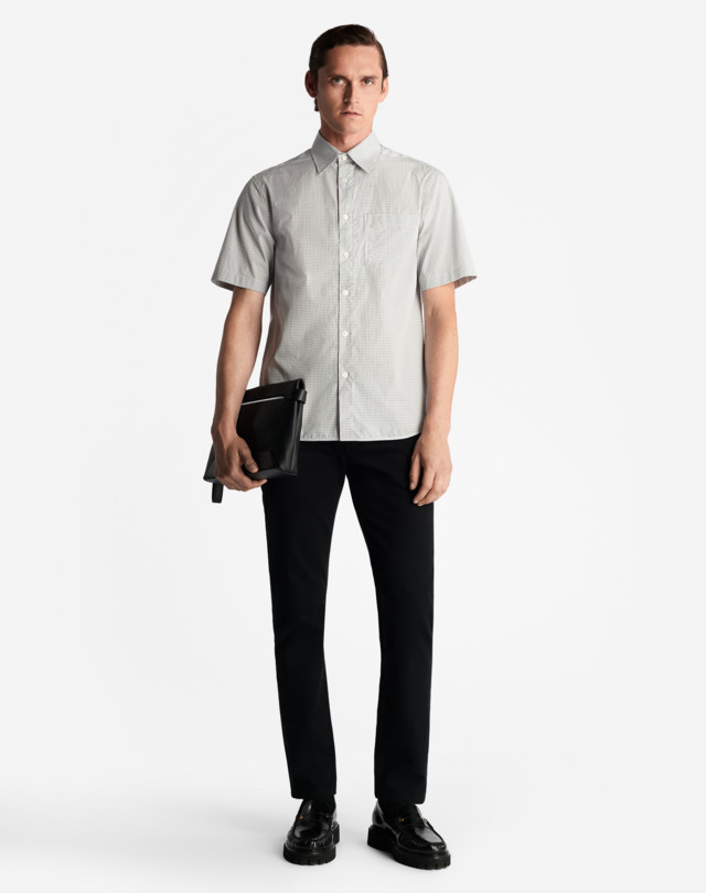 DUNHILL GINGHAM SHORT SLEEVE SHIRT SHORT SLEEVE CASUAL SHIRTS Man r