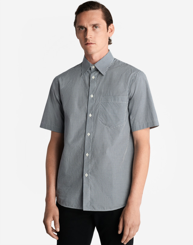 DUNHILL GINGHAM SHORT SLEEVE SHIRT SHORT SLEEVE CASUAL SHIRTS Man d
