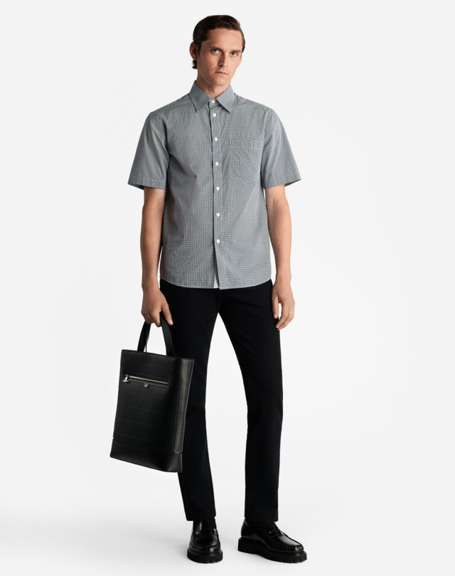 DUNHILL GINGHAM SHORT SLEEVE SHIRT SHORT SLEEVE CASUAL SHIRTS Man r