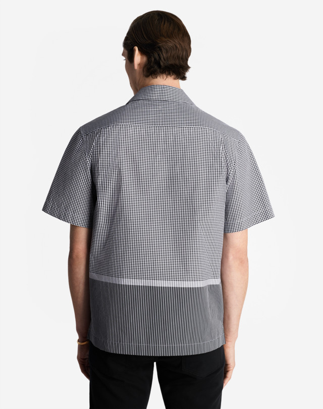 DUNHILL ENGINEERED GINGHAM LOUNGE SHIRT SHORT SLEEVE CASUAL SHIRTS Man e