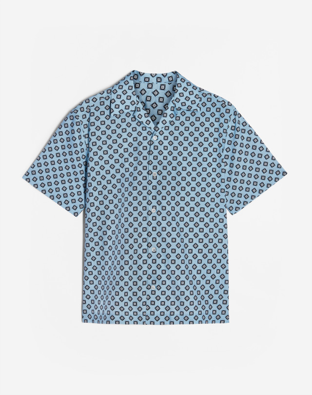DUNHILL Gasket Print Lounge Shirt SHORT SLEEVE CASUAL SHIRTS Man f
