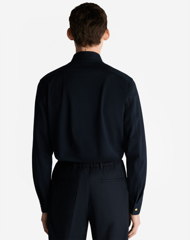 DUNHILL JERSEY PIQUE SHIRT LONG SLEEVE CASUAL SHIRTS Man e