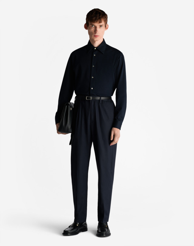 DUNHILL JERSEY PIQUE SHIRT LONG SLEEVE CASUAL SHIRTS Man r