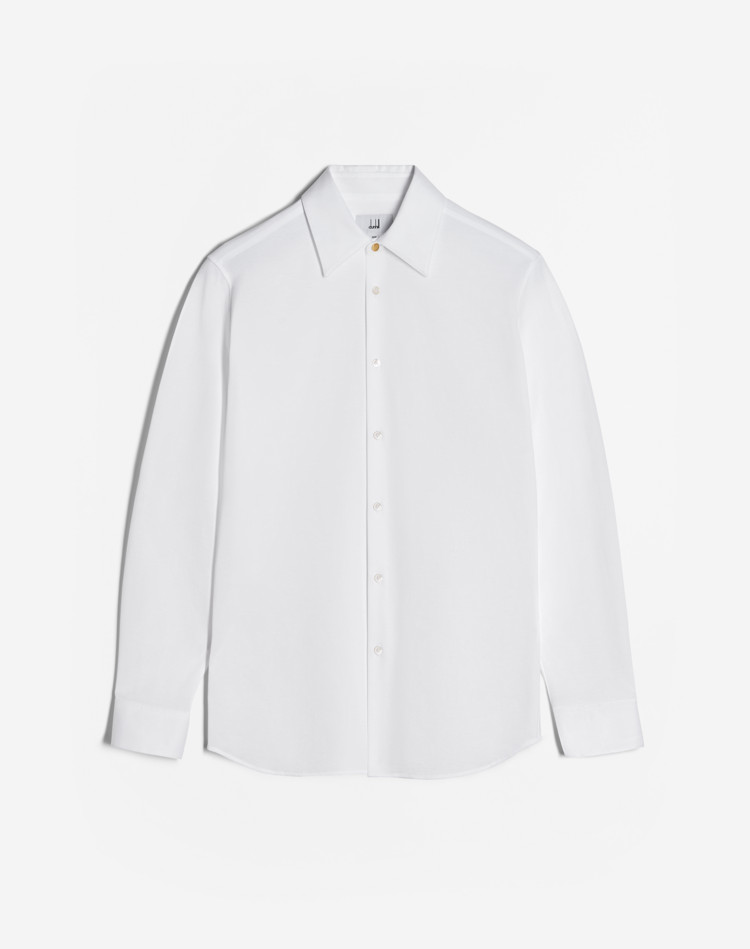 DUNHILL LONG SLEEVE CASUAL SHIRTS Man Jersey Pique Long Sleeve Shirt f