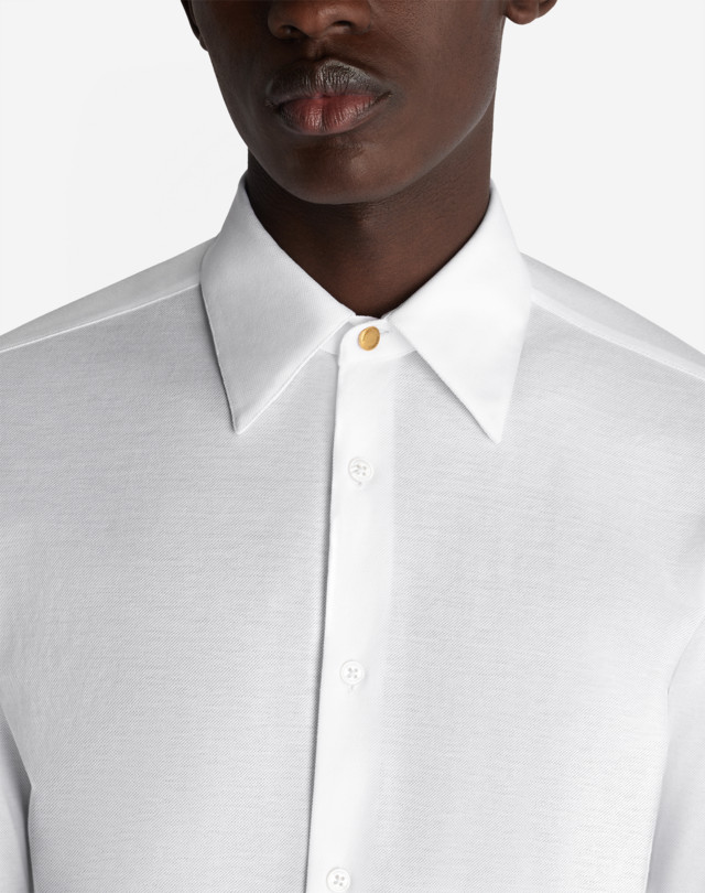 DUNHILL JERSEY PIQUE SHIRT LONG SLEEVE CASUAL SHIRTS Man a