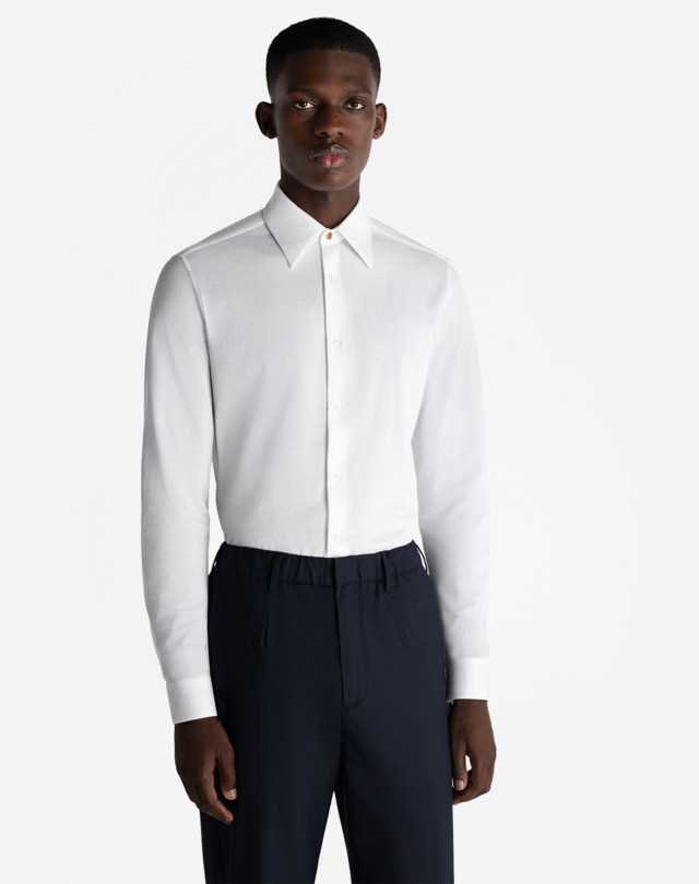 DUNHILL JERSEY PIQUE SHIRT LONG SLEEVE CASUAL SHIRTS Man d