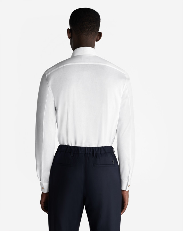 DUNHILL JERSEY PIQUE SHIRT LONG SLEEVE CASUAL SHIRTS Man e