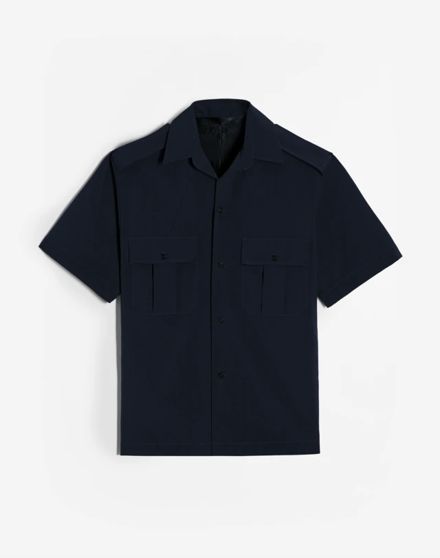DUNHILL Utility Short Sleeve Shirt SHORT SLEEVE CASUAL SHIRTS Man f