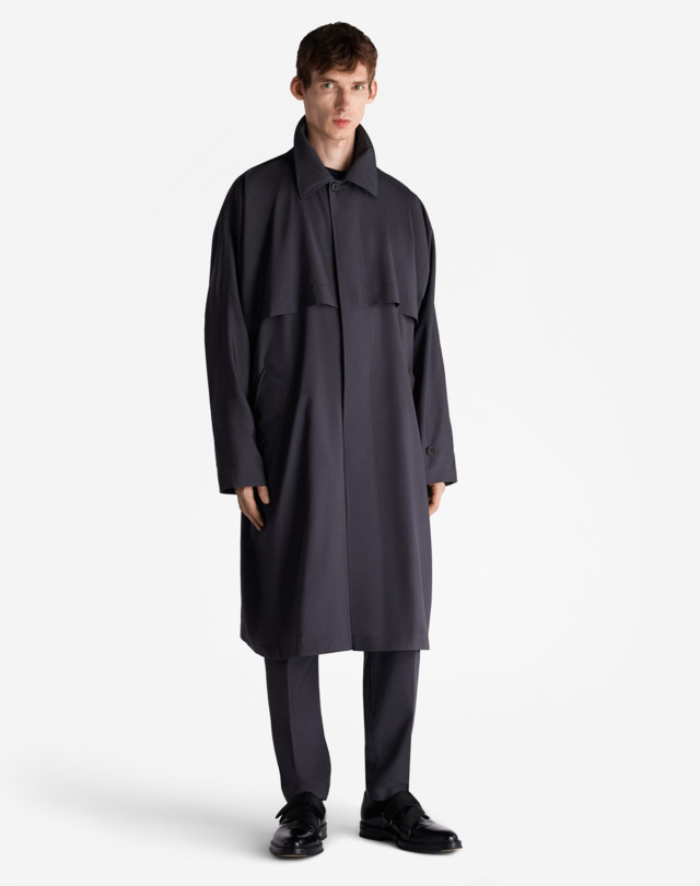 DUNHILL 테크니컬 울 실크 드레이프 맥 코트 맥 코트 남성 d