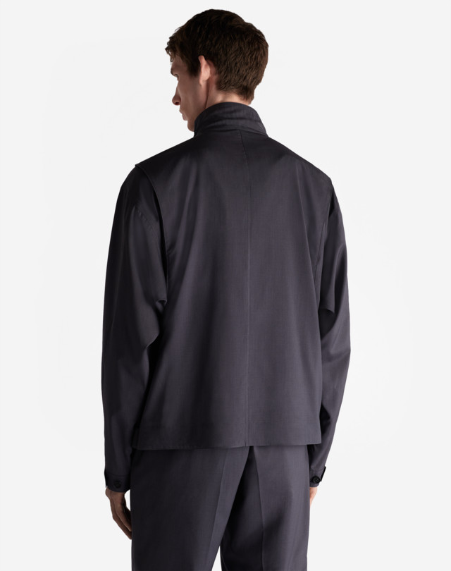 DUNHILL 테크니컬 울 실크 유틸리티 블루종 블루종 남성 e