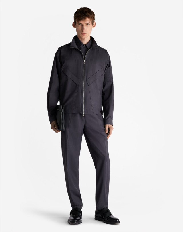 DUNHILL 테크니컬 울 실크 유틸리티 블루종 블루종 남성 r