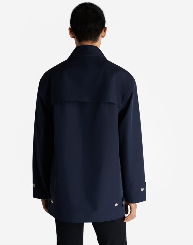 Men's Navy PERFORMANCE BONDED CAR COAT | dunhill CH