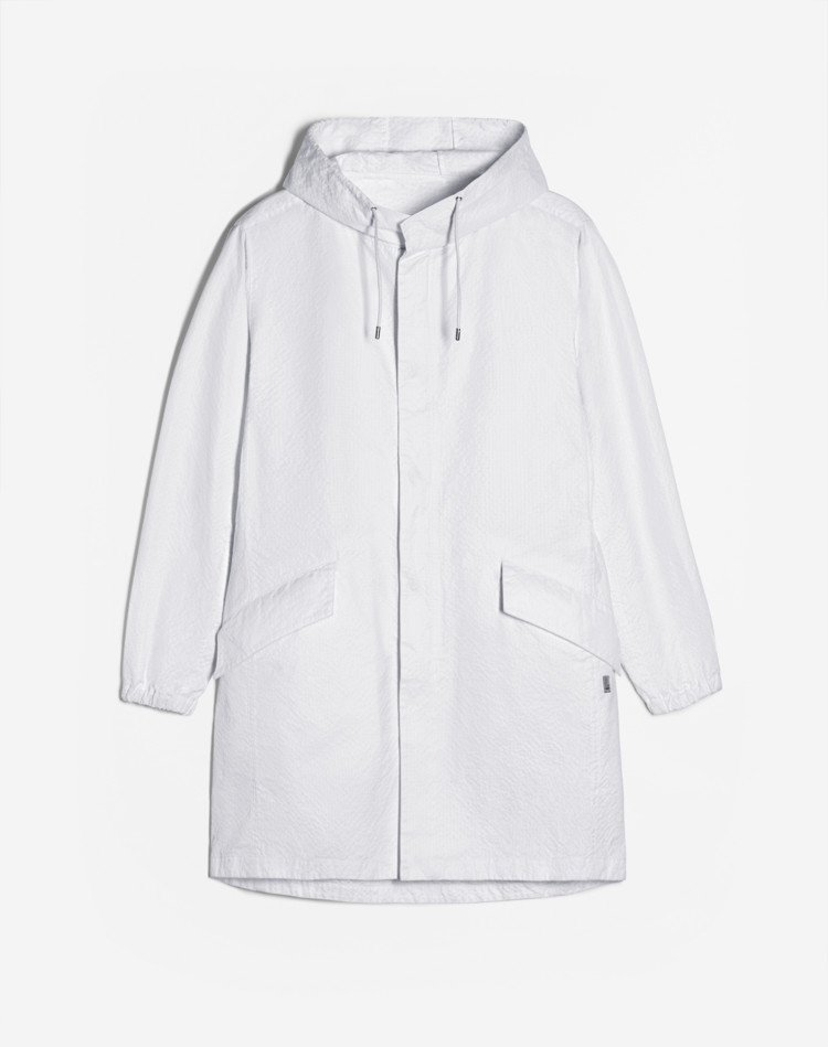 DUNHILL PARKAS Man Cotton Seersucker Parka f