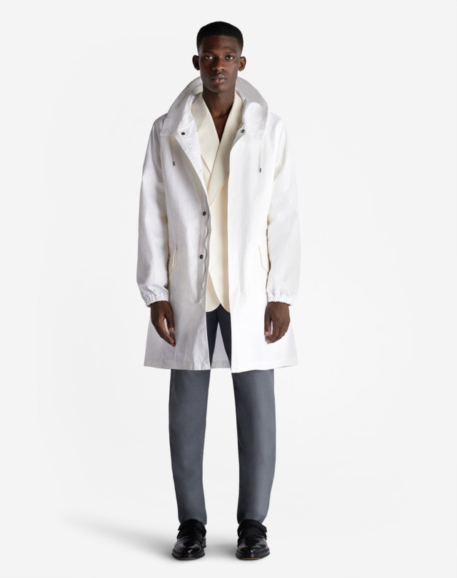 DUNHILL COTTON SEERSUCKER PARKA PARKAS Man r