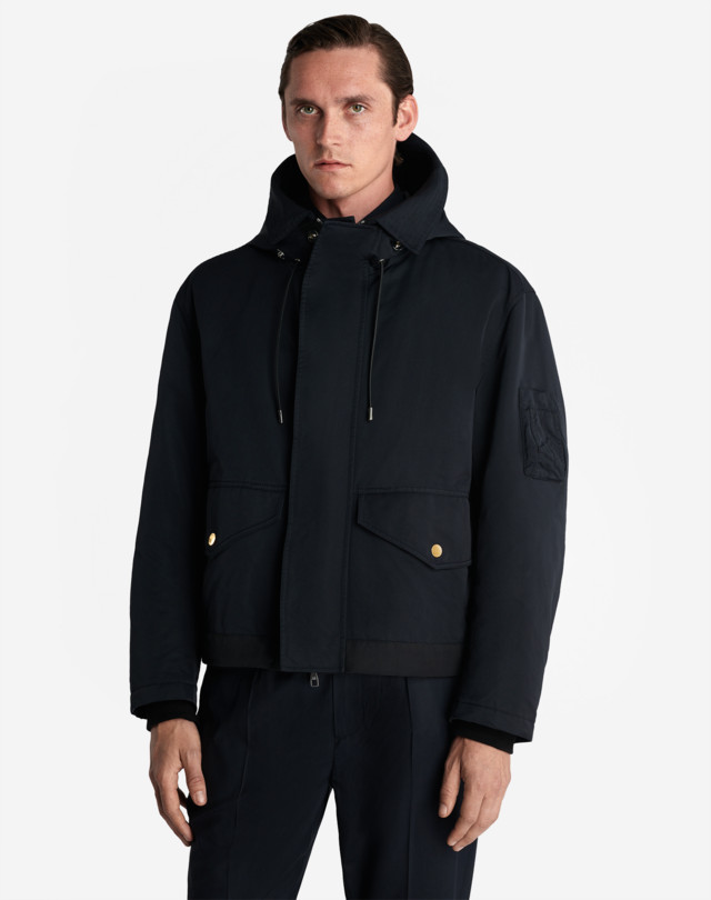 DUNHILL UTILITY HOODED BOMBER BOMBER JACKETS Man d