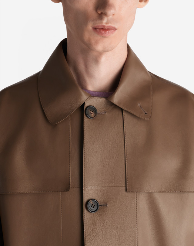 DUNHILL PERFORMANCE LEATHER CAR COAT LEATHER JACKETS Man a