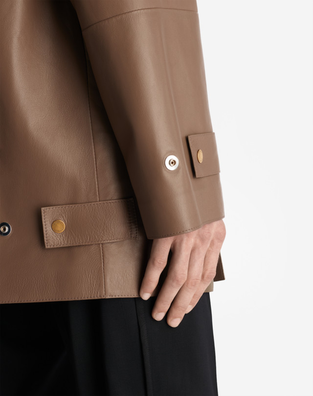 DUNHILL PERFORMANCE LEATHER CAR COAT LEATHER JACKETS Man b