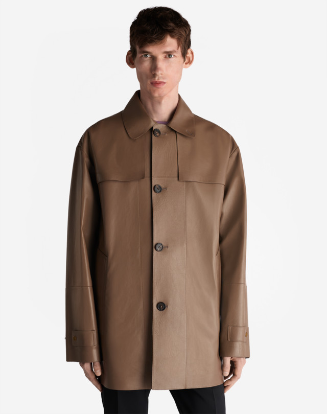 DUNHILL PERFORMANCE LEATHER CAR COAT LEATHER JACKETS Man d