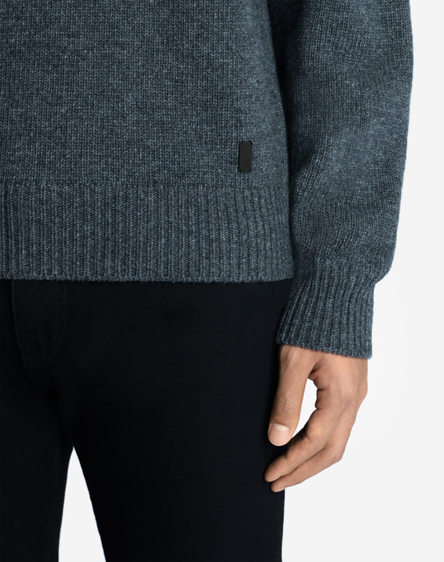 DUNHILL CASHMERE BLEND JACQUARD CREW NECK SWEATER JUMPERS Man a