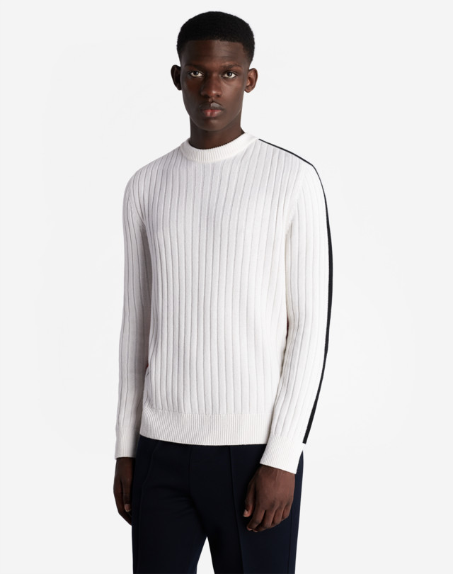 DUNHILL CASHMERE RIBBED CREW NECK JUMPERS Man d