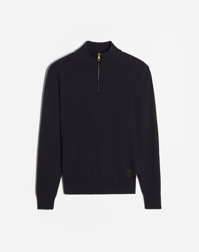 DUNHILL Pull À Col Zippé En Laine Mérinos Utility PULLS Homme f