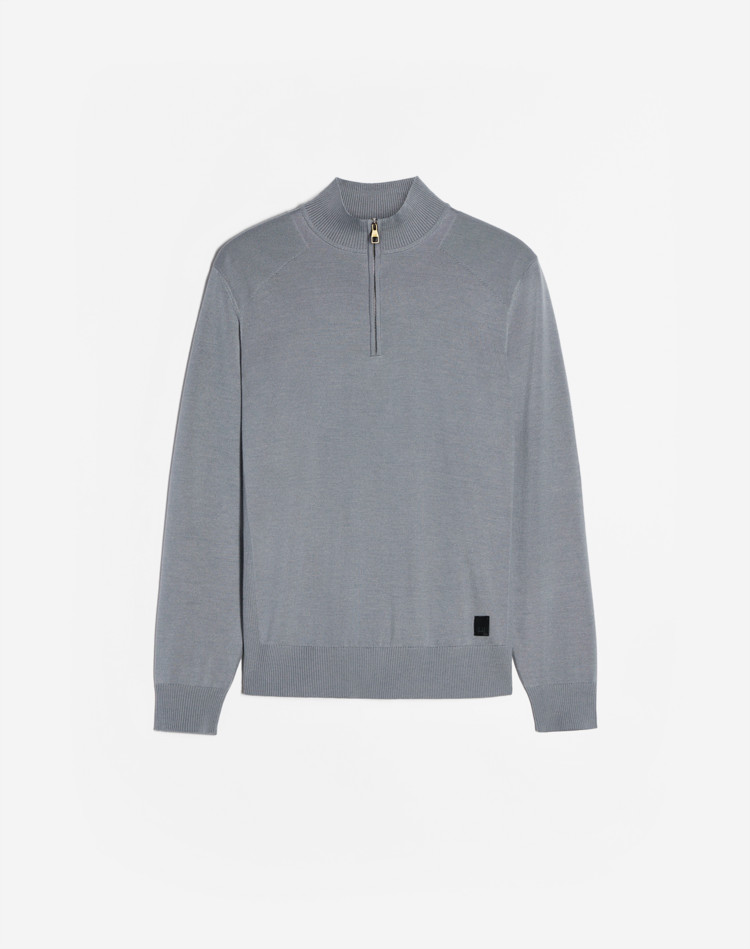 UTILITY PATCH MERINO 1/4 ZIP DUNHILL JUMPERS Man UTILITY PATCH MERINO 1/4 ZIP f