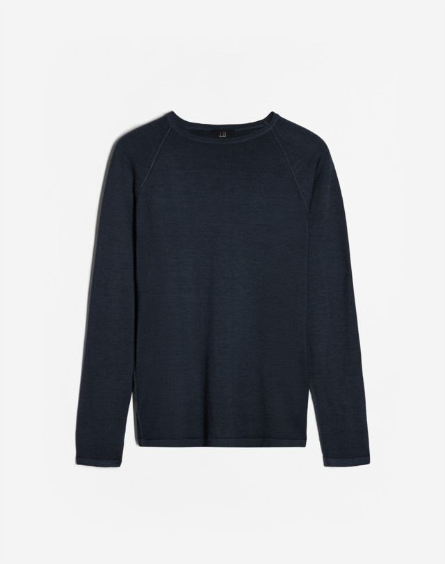 DUNHILL Garment Dye Long Sleeve Crew JUMPERS Man f