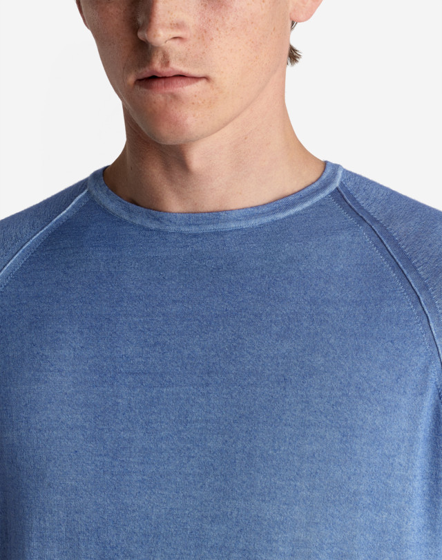 DUNHILL CASHMERE GARMENT DYE CREW JUMPERS Man a