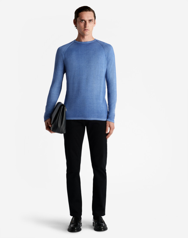 DUNHILL CASHMERE GARMENT DYE CREW JUMPERS Man r