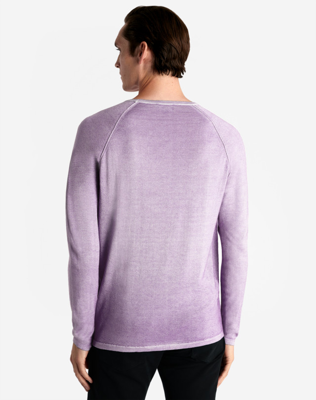 DUNHILL GARMENT DYE LONG SLEEVE CREW JUMPERS Man e