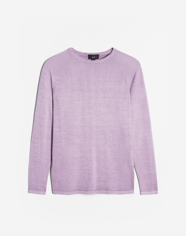 DUNHILL Garment Dye Long Sleeve Crew JUMPERS Man f