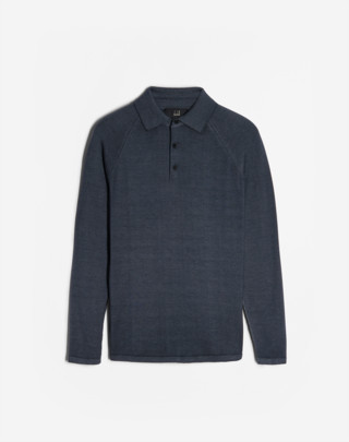 Garment Dye Long Sleeve Polo